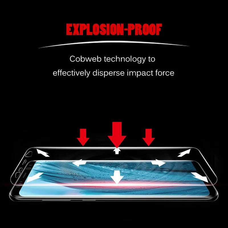 Curved hydraulic film screen protector for Samsung Galaxy phones with matte HD finish