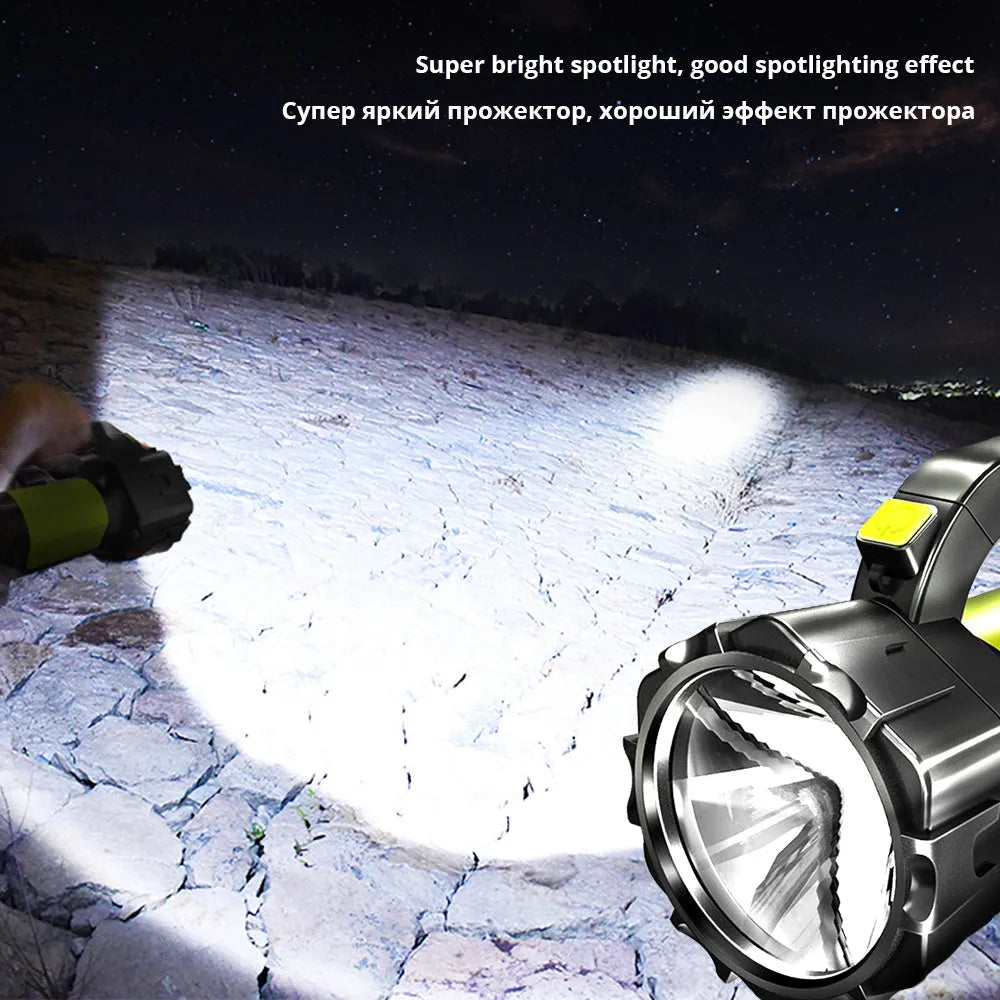 H771 portable camping lamp with shoulder strap and removable battery