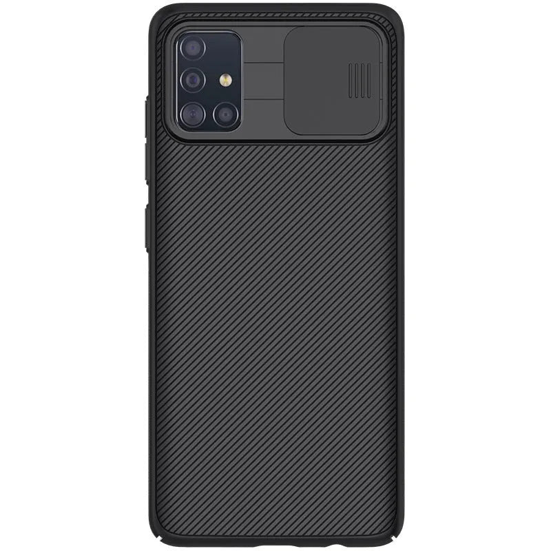 Black PC back cover case for Samsung Galaxy A51, hard shell protective phone case