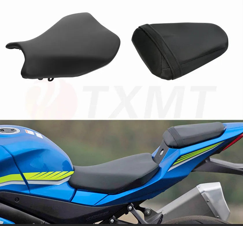 Waterproof PU leather seat cover set for Suzuki GSXR1000 motorcycle.