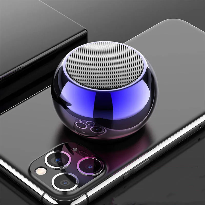 Mini portable metal Bluetooth speaker in silver space aluminium alloy casing measuring 31x50mm