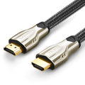 5 metre long black HDMI 2.0 cable with gold-plated connectors on a white background.