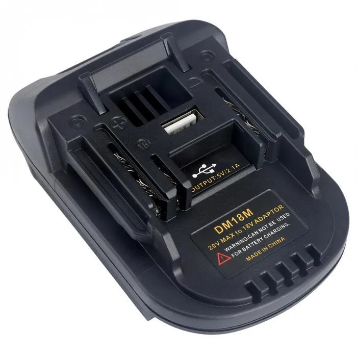 Black Milwaukee to MAKITA battery adapter for DM18M and H99F tools