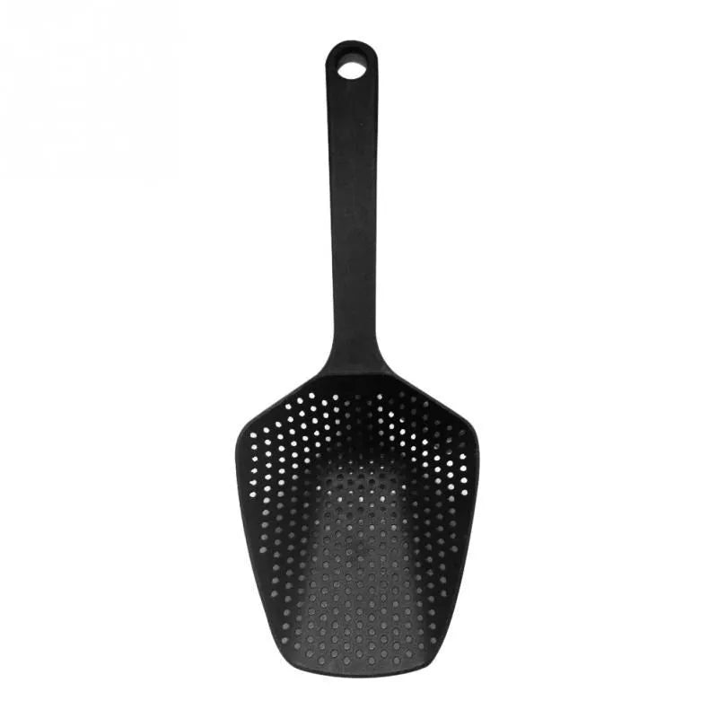 Large nylon kitchen strainer scoop colander for draining food from oven and cooking pans
