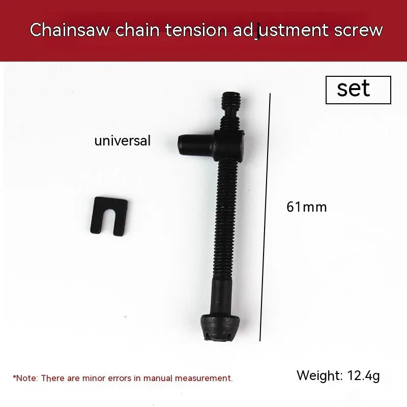 Coil of nylon wire for chainsaw chain tension adjustment, with size label showing diameter options.