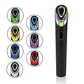 Black 7 colour light vibration face massage device with red blue LED therapy for eyes