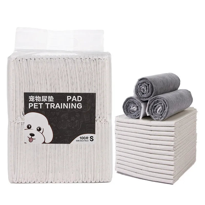 Pack of pet urinal pads showing different sizes and model types for dog and cat incontinence