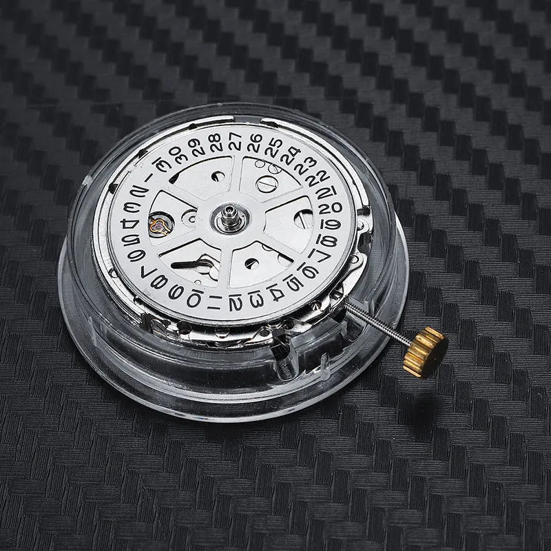 8215 automatic watch movement replacement with silver stainless steel construction and 25mm diameter