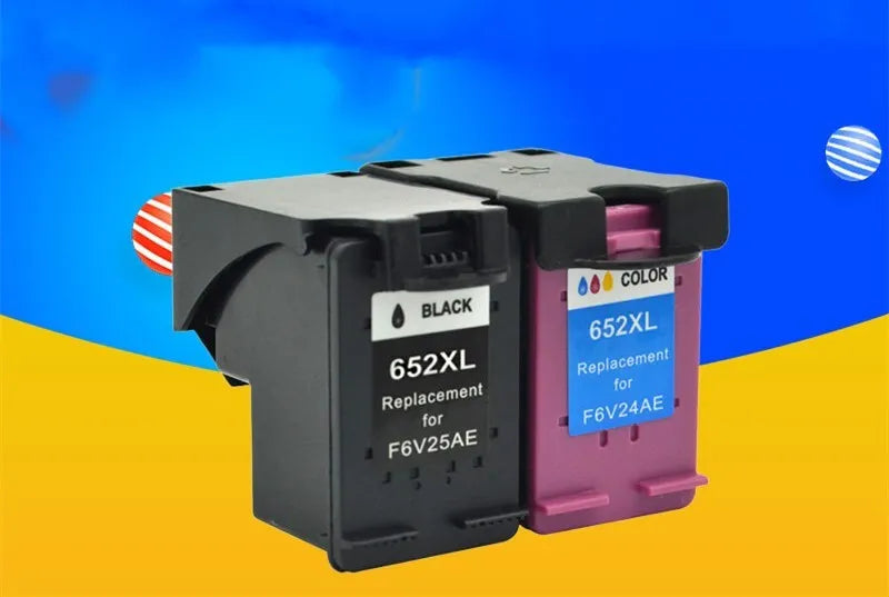 HP Deskjet compatible refillable ink cartridge in black and colour for high-yield printing