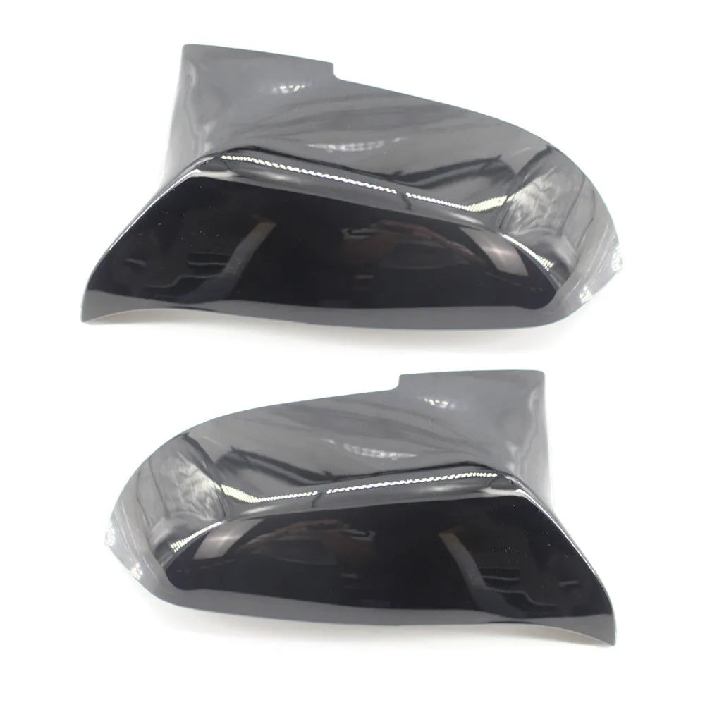 Modified horn rear-view mirror shells in paint bright black for BMW 3 Series 4 Series