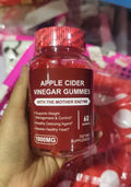 Bottle of apple cider vinegar gummies soft candy dietary supplement containing 60 tablets
