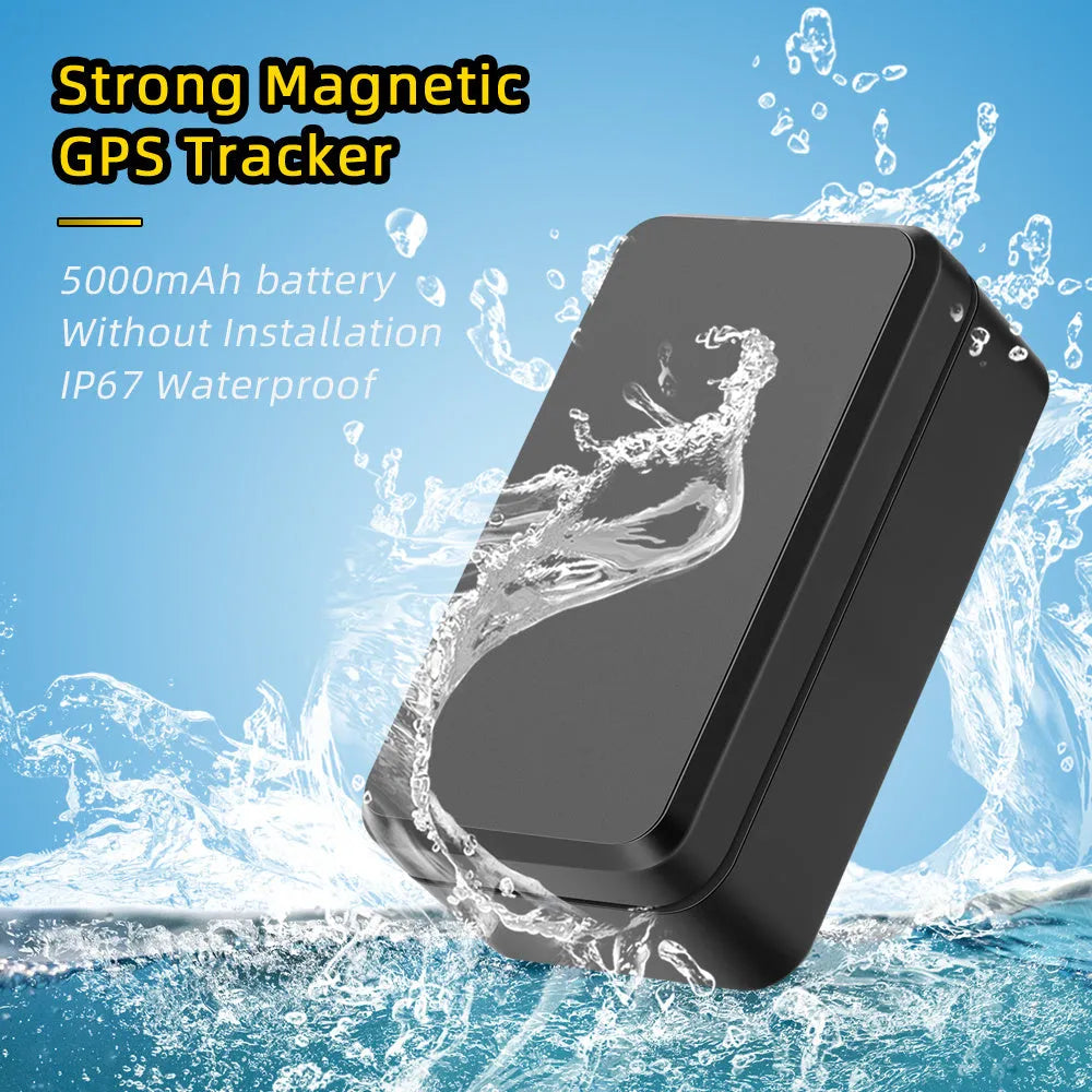 Black GPS vehicle wireless locator with ABS casing and dry battery power