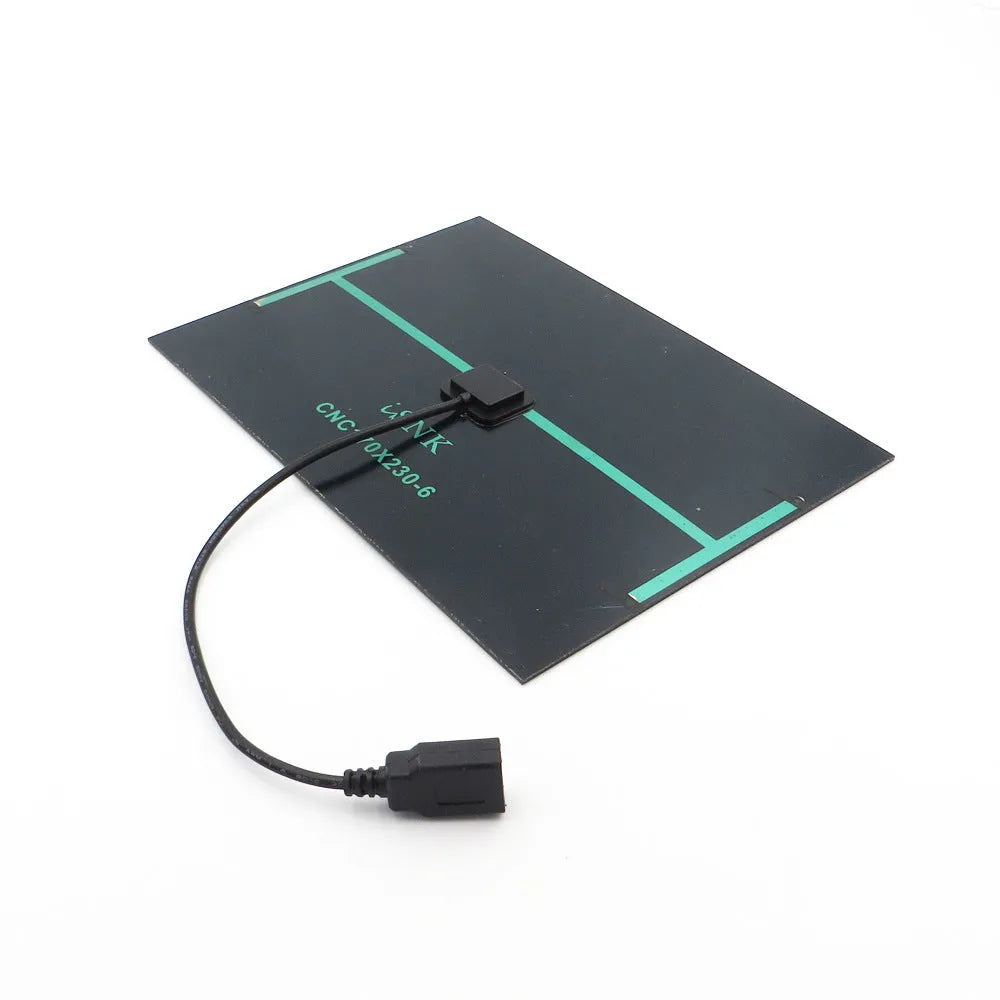 Solar panel with attached fan unit and USB port for mobile phone charging