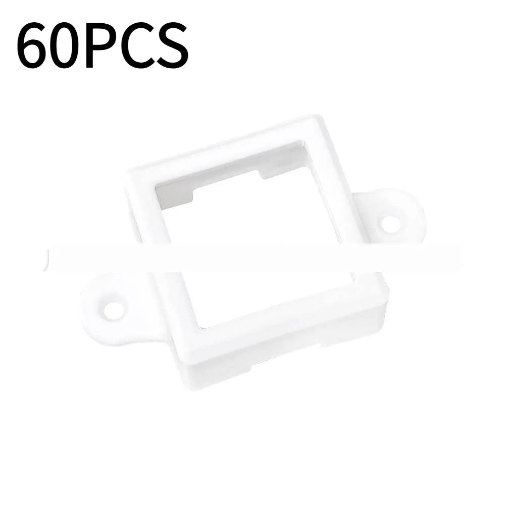 White plastic LED light protective lampshade and fixed mounting bracket