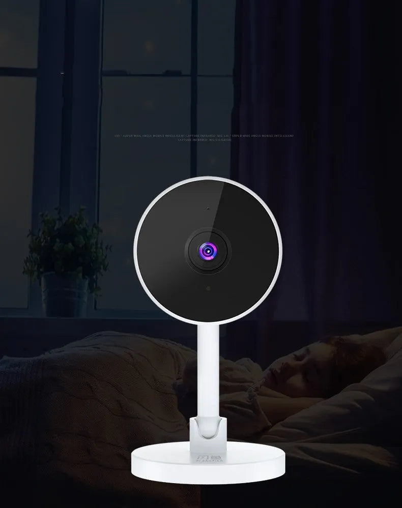 White gun camera style WiFi home security monitor with 1080p HD recording and network alarm features