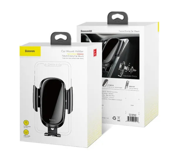 Universal smart car bracket phone mount with adjustable clamp showing dashboard and windscreen mounting options