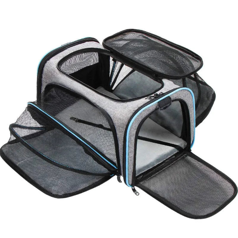 600D cation fabric cat carrier bag in small and large sizes with multiple colour options