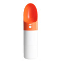 White Moestar Rocket Pet Cup with grey accents, showing the water outlet and one-button lock on a portable dog water bottle.