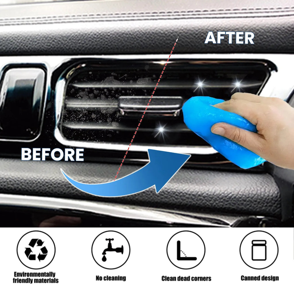 Car cleaning soft gel putty for interior dust removal from gaps and crevices