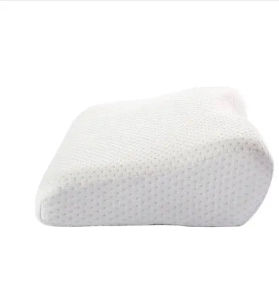 Blue or milky white butterfly-shaped memory foam cervical pillow for neck support