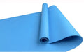 Red EVA fitness yoga mat, 173cm long, shown flat on a wooden floor.