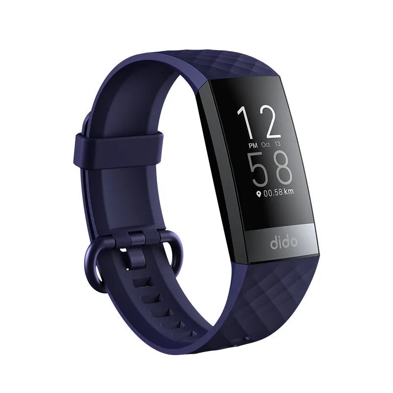 Y6 Black smart bracelet for blood pressure and ECG monitoring on a wrist, showing 1.1-inch screen.