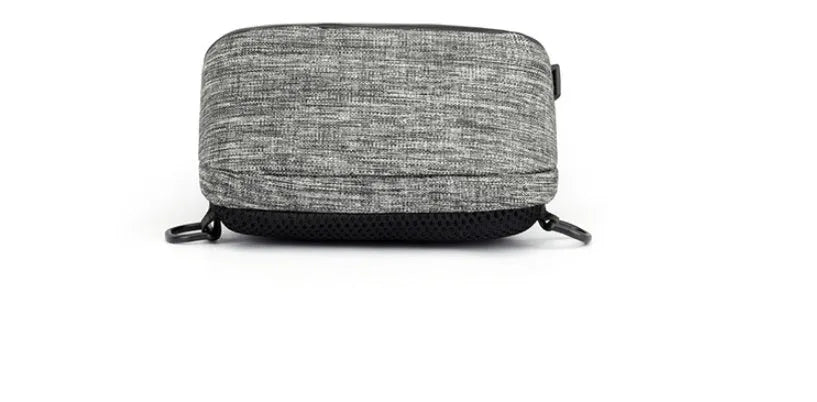 Dark blue waterproof oxford cloth chest bag with a zipper and single strap.