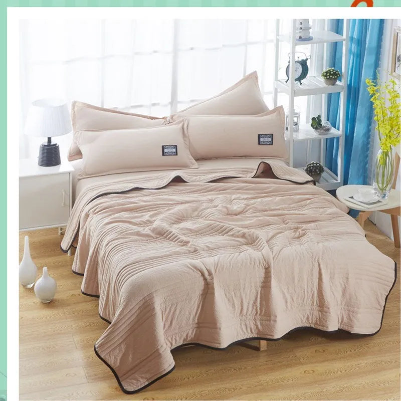 Pure colour seersucker cooling air conditioning quilt in multiple size options