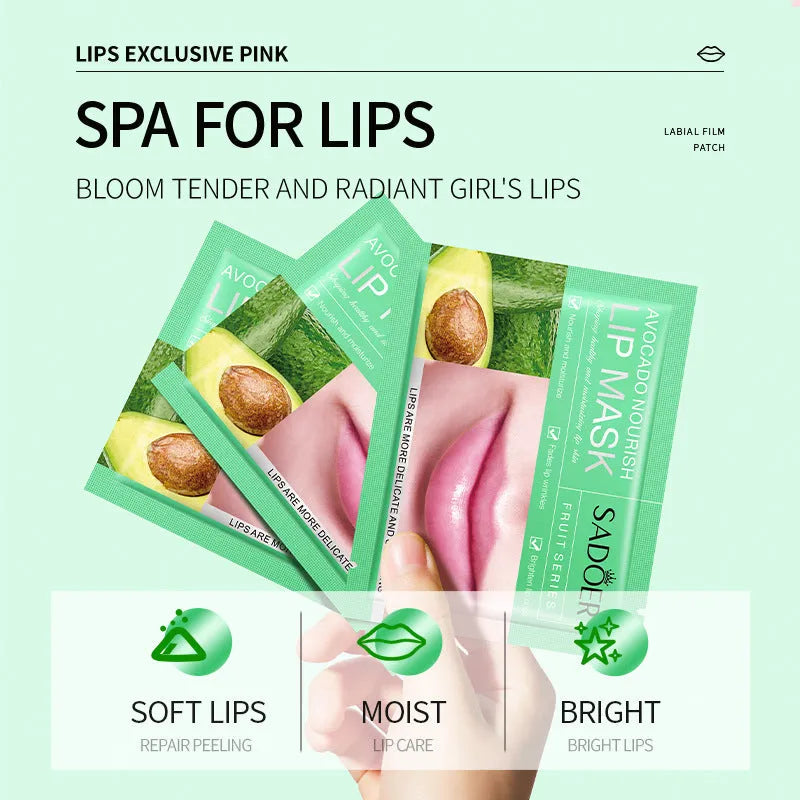 SADOER Avocado Fruit Series Lip Mask 8g tube with avocado and fruit design