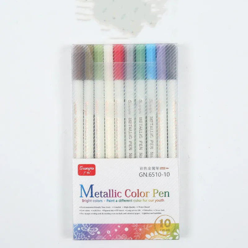 Boxed sets of metal pens with plastic shells in multiple colour options for office stationery