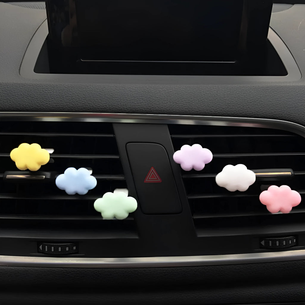 Resin Baiyun cartoon car fragrance clip for air vent in multiple colour options