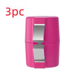 Egg shell opener and beater kitchen tool with stainless steel blades and coloured plastic handle
