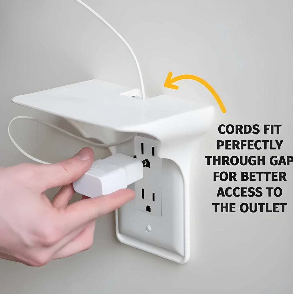 White polypropylene socket rack organiser for tool storage measuring 14cm wide by 10cm deep by 15cm tall