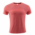 Men's short-sleeved athletic t-shirt for running and basketball in a polyester spandex fabric.