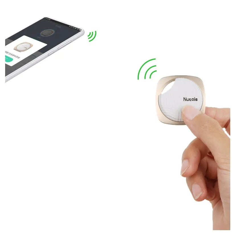 Bluetooth tracker key finder 40x40x7.9mm aluminium alloy polycarbonate black or champagne