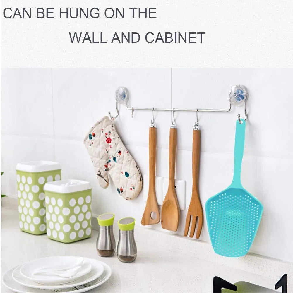 Large nylon kitchen strainer scoop colander for draining food from oven and cooking pans