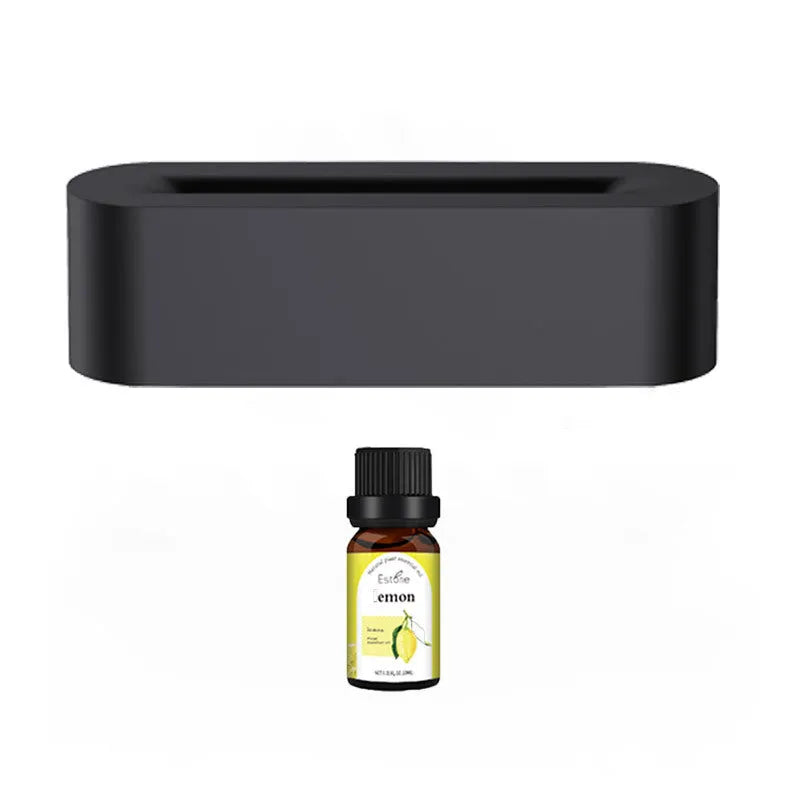 White square flame aroma diffuser with LED lights and water mist emission