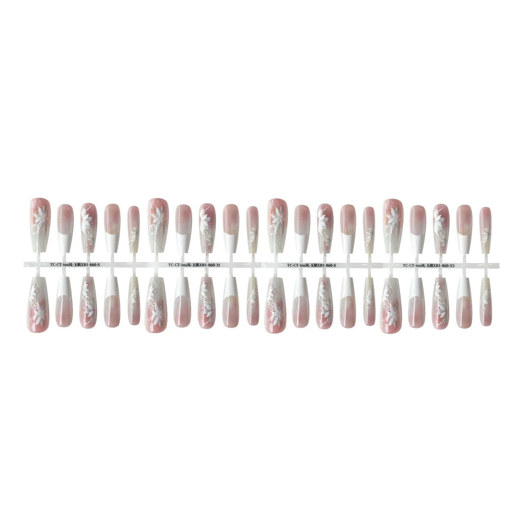 Sweet cool ancient style nail stickers set of 40 pieces with retro national-style prefabricated armour design for ladies