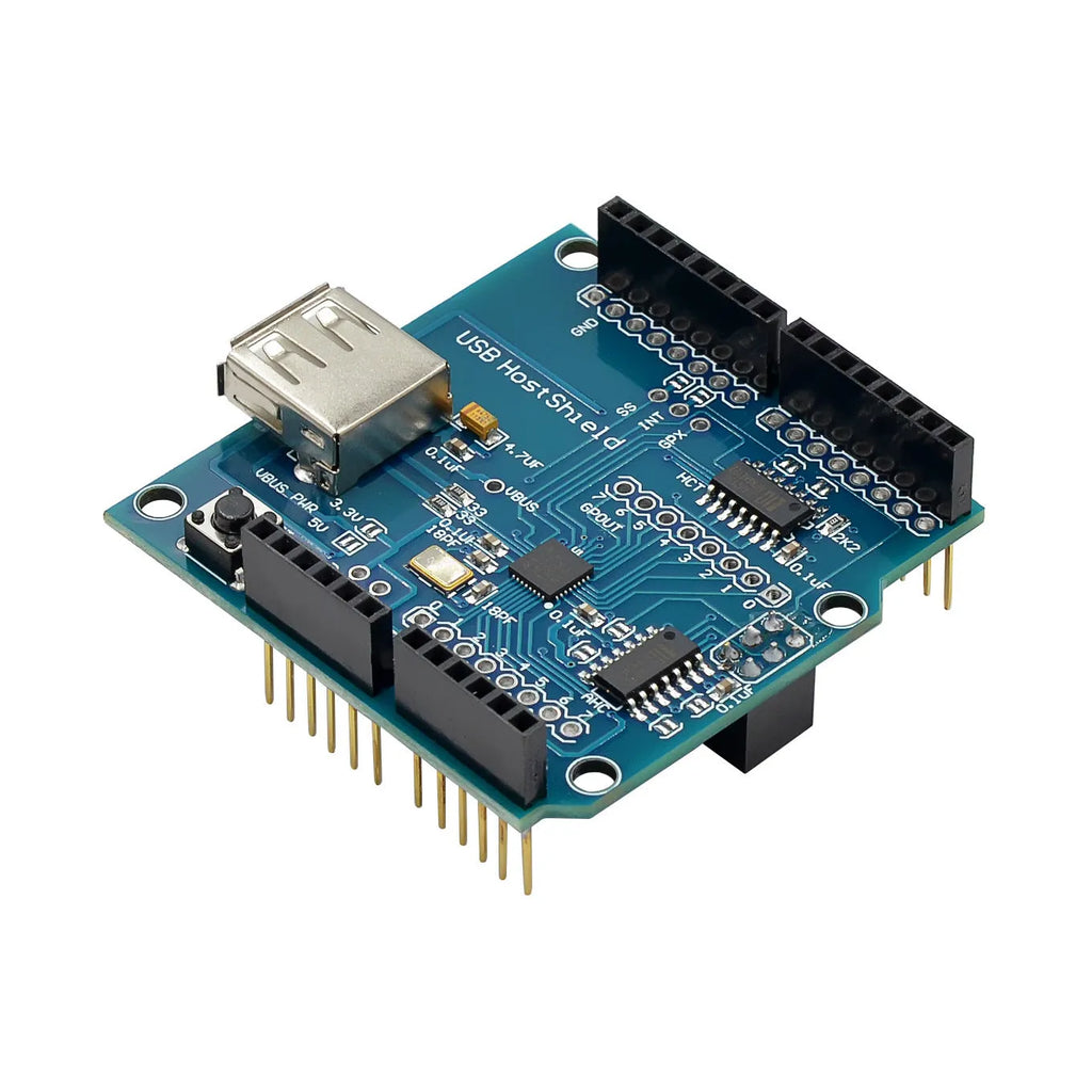 USB host shielding module for Arduino with Google ADK support, model 3421, flank installation