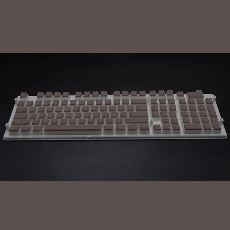108 key pudding cream translucent mechanical keyboard keycap set in two-colour milk skin design