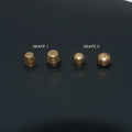 Brass decorative buckle foot nails in 10x6mm and 12x7mm round and bucket shapes