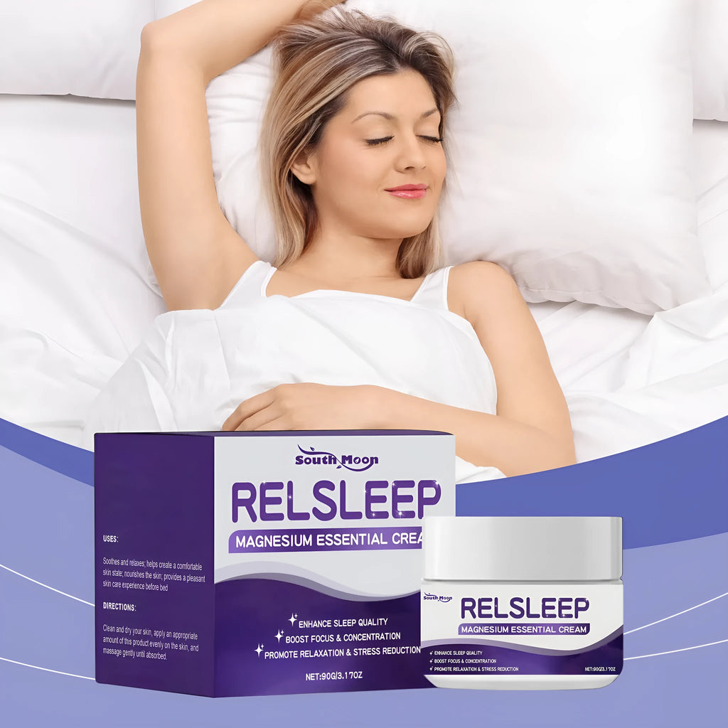Sleep Magnesium Essence Cream gentle night moisturiser in a 90g white jar.