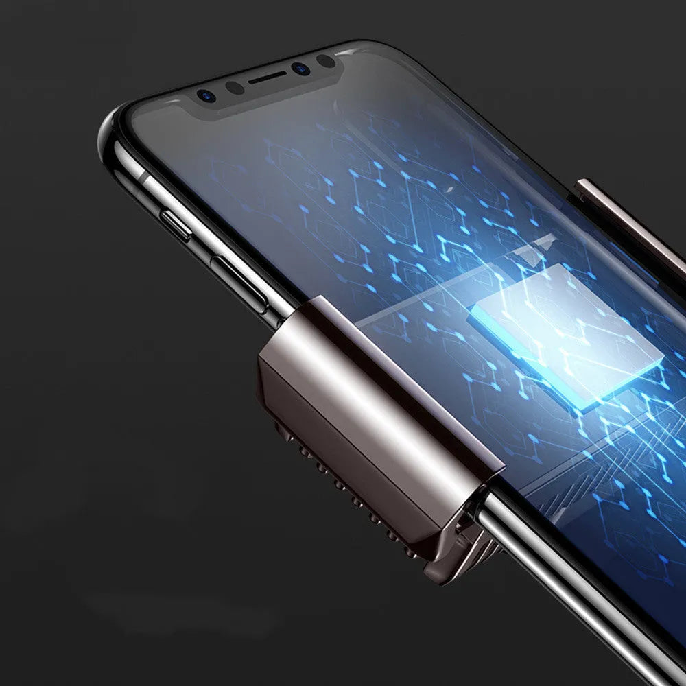 Black mobile phone radiator with clip design for smartphones 4 to 7 inches