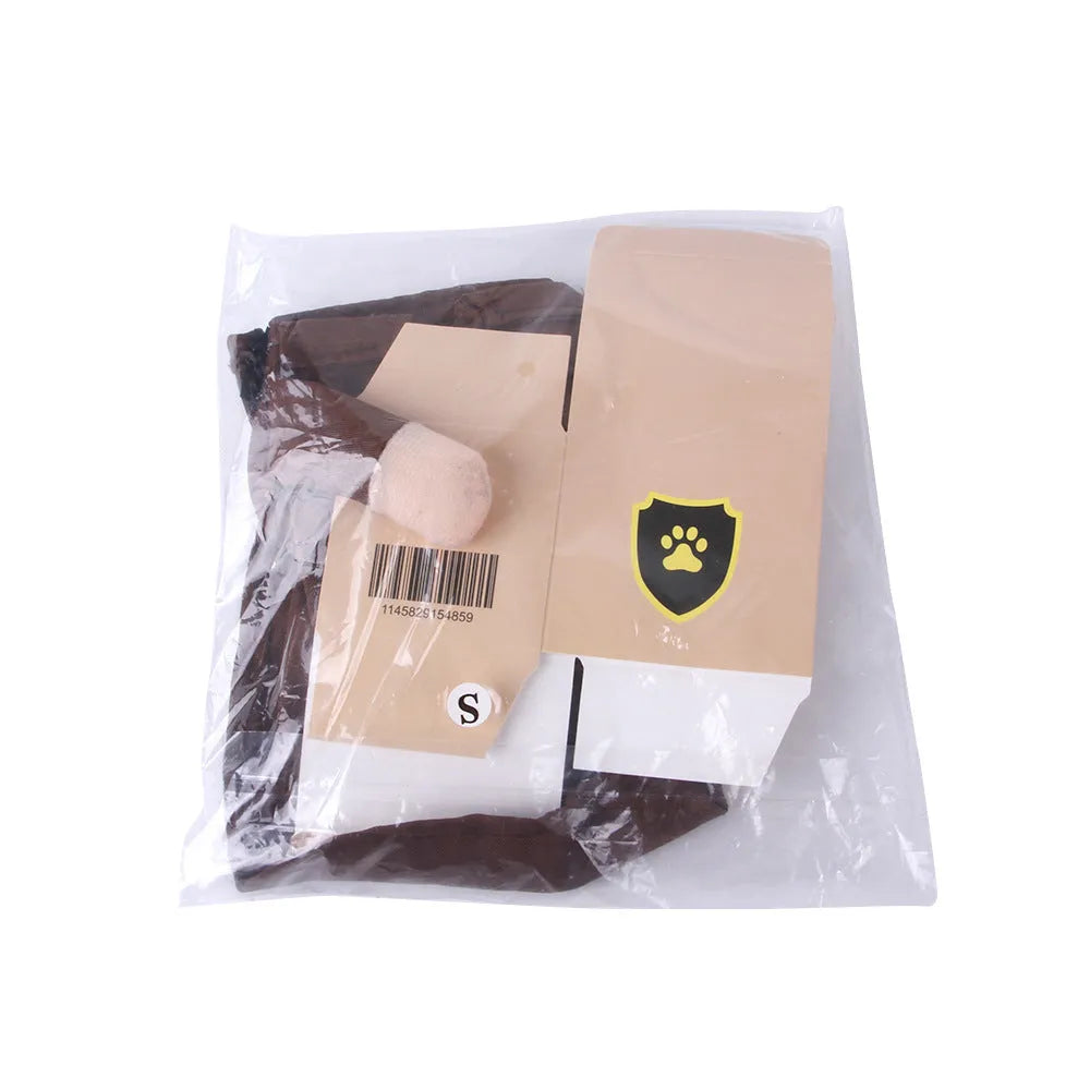 Coffee-coloured polyester pet clothing for dogs or cats in casual style