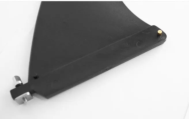 Plastic water dispenser paddle with large removable fish fins attached.