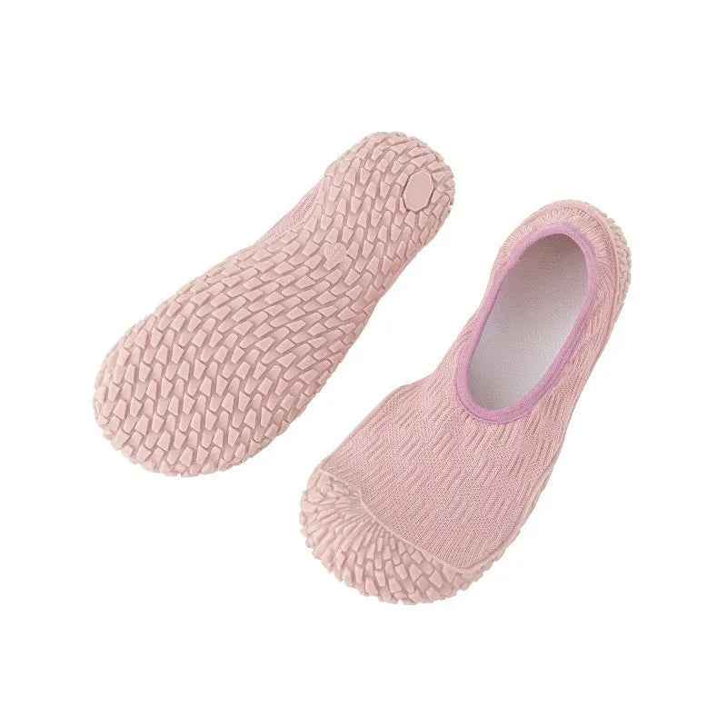 Women's indoor fitness shoes with soft rubber sole and breathable mesh lining in multiple colour options