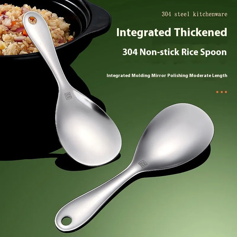 A single 304 stainless steel meal spoon with a simple solid colour design.