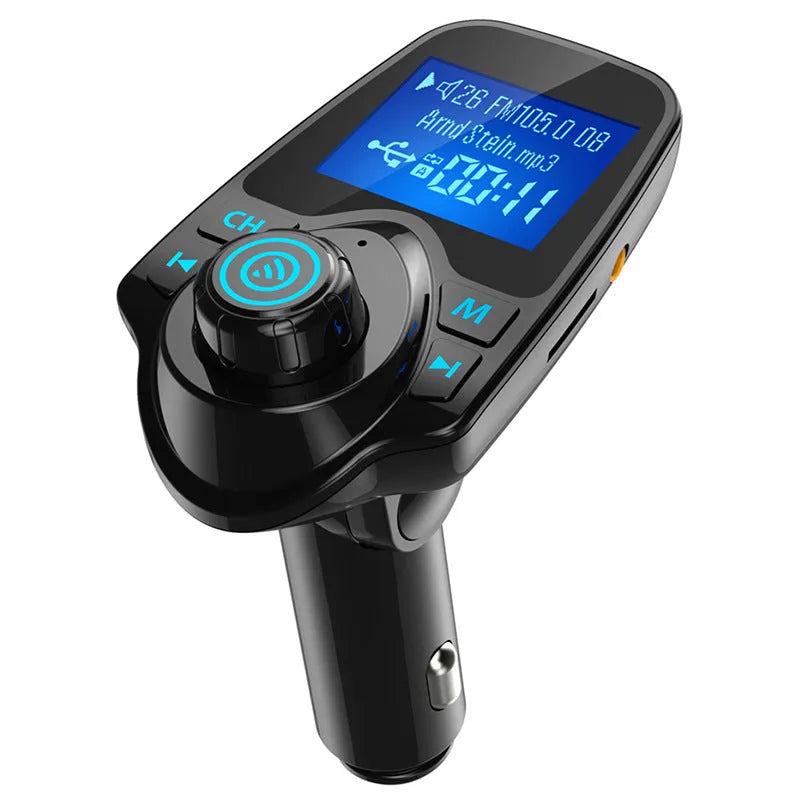 G7 black car Bluetooth FM transmitter for hands-free calls and wireless music streaming