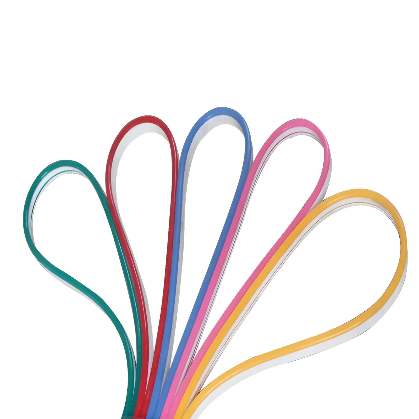 100-metre reel of flexible 12V silicone neon LED strip lighting in multiple colour options.
