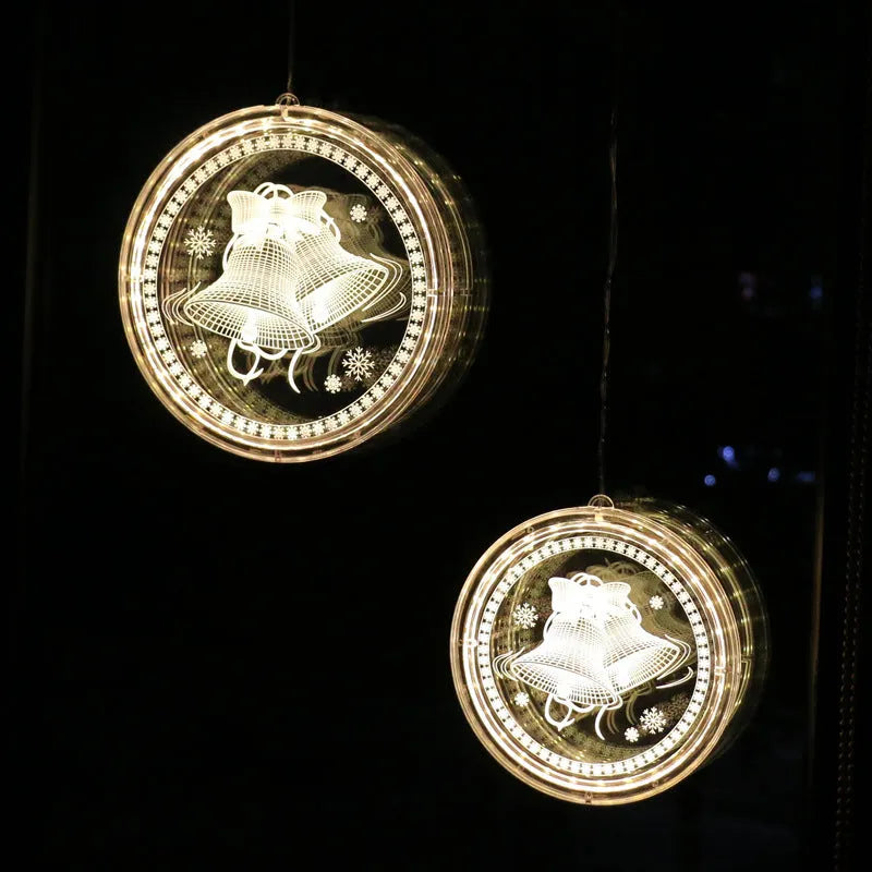 Small LED Christmas decorative disc light with E14 base, plastic shell, 170mm diameter, dimmable function